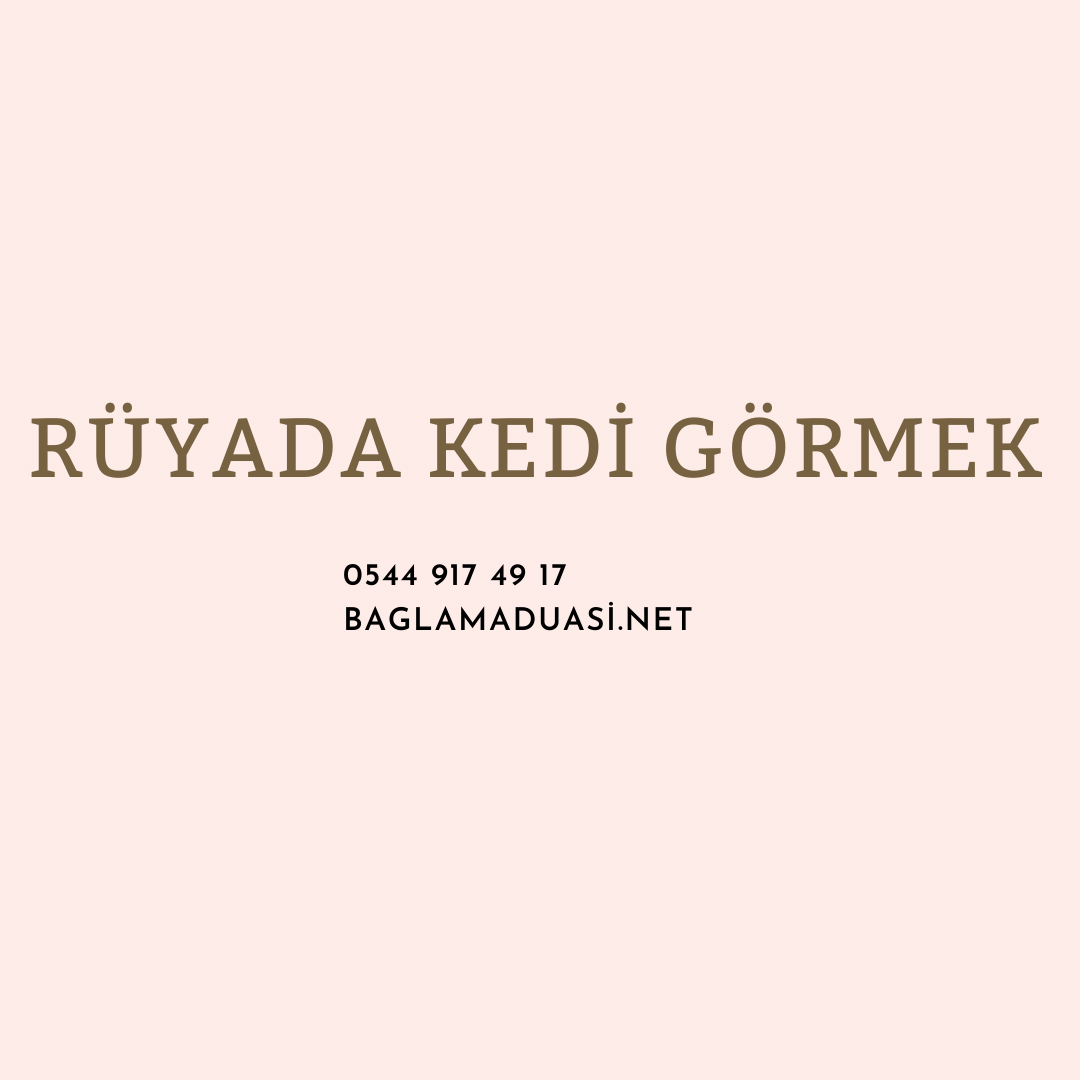 Ruyada Kedi Gormek - Rüyada Kedi Görmek