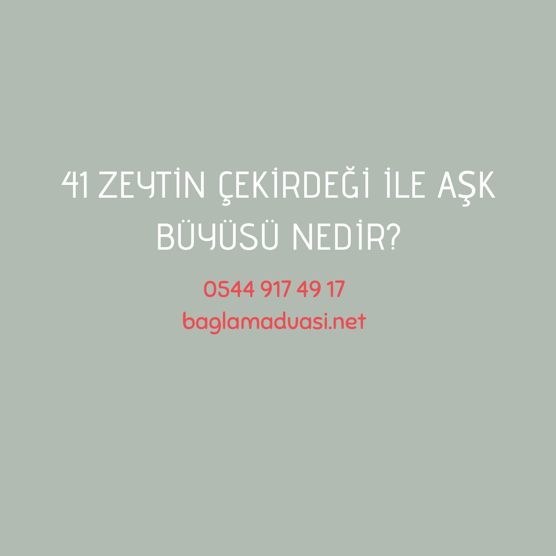 41 Zeytin Cekirdegi Ile Ask Buyusu Nedir - 41 Zeytin Çekirdeği İle Aşk Büyüsü Nedir?