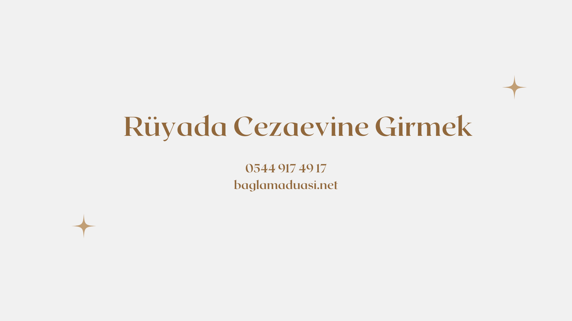 Ruyada Cezaevine Girmek - Rüyada Cezaevine Girmek