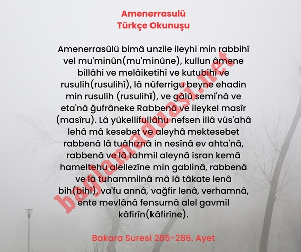 Amenerrasulu Nasil Okunur - Amenerrasulü 41 Kere Okumanın Fazileti